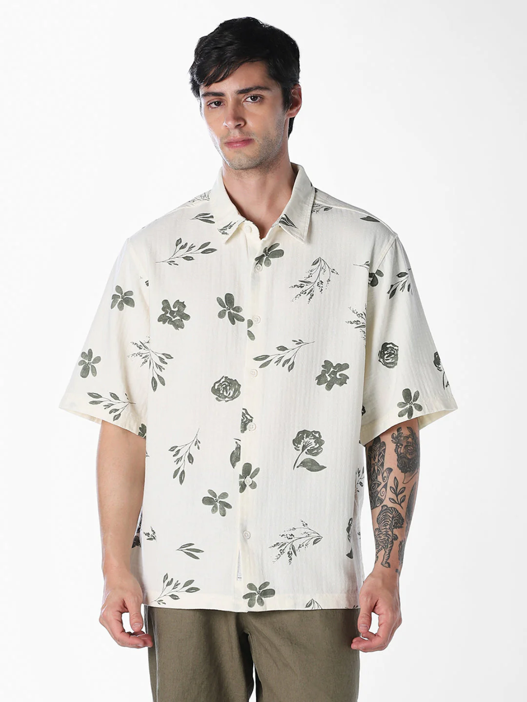 Floral Cotton Oversized Shirt - Image 2