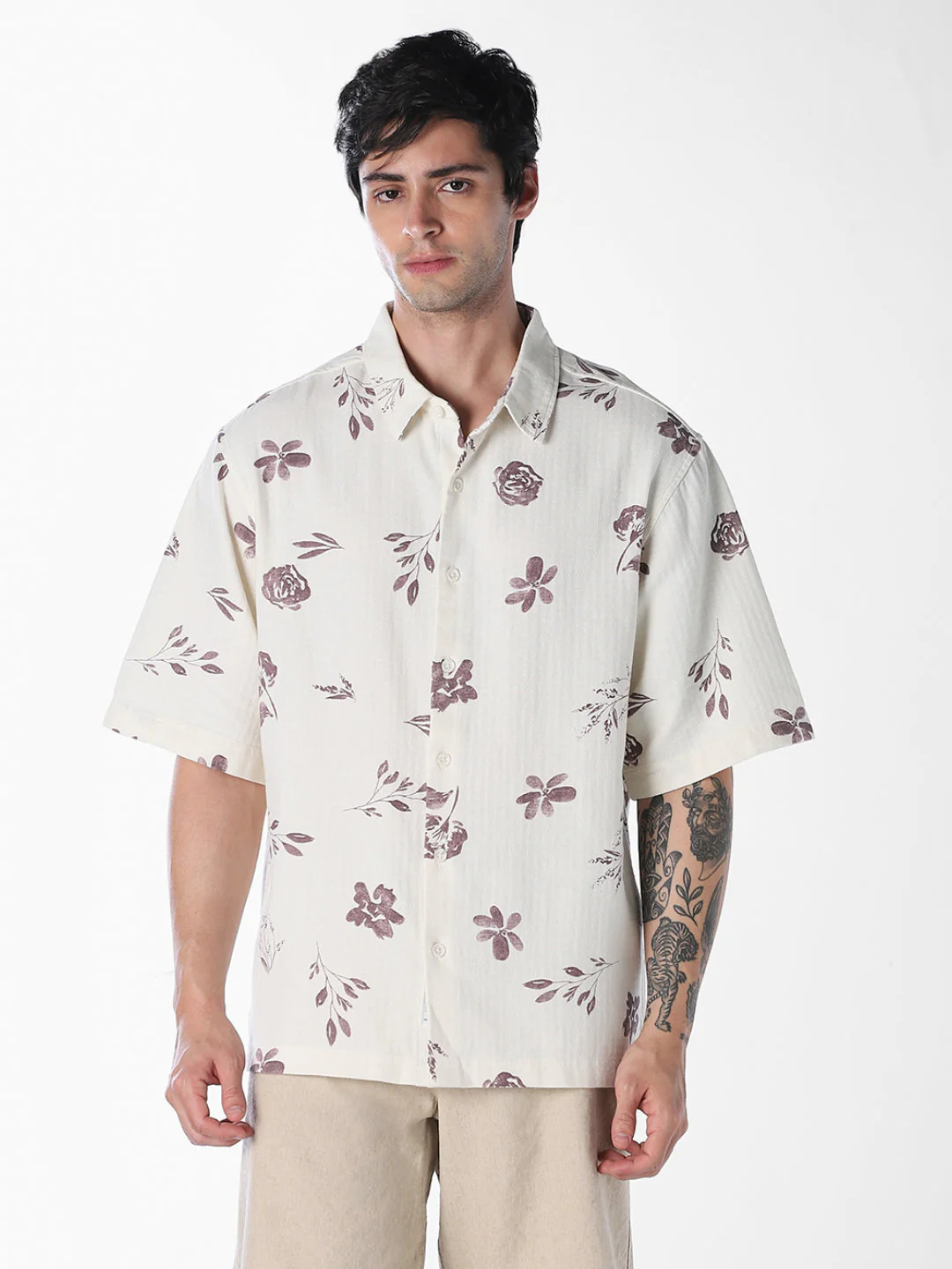 Floral Cotton Oversized Shirt - Image 2