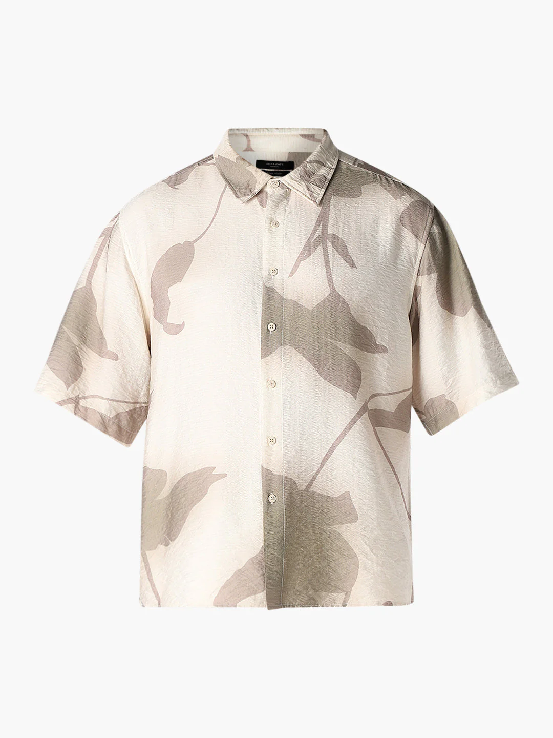 Beige Printed Oversized Shirt - Image 7