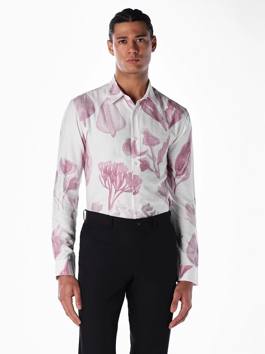 Floral Slim Fit Full Sleeves Shirt - Image 2