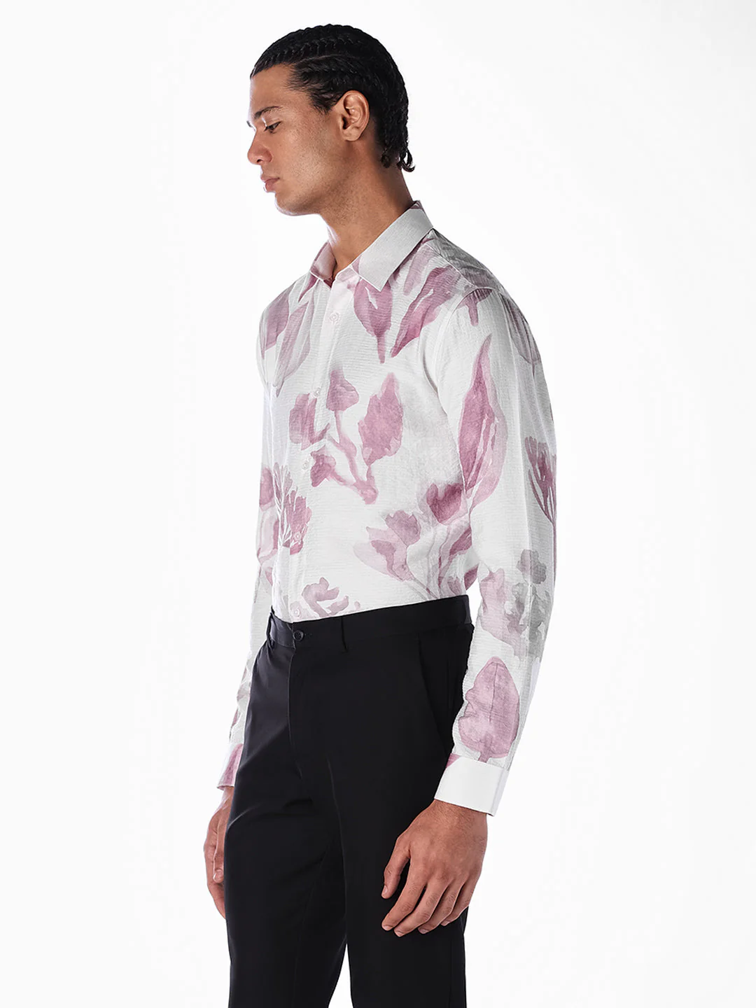 Floral Slim Fit Full Sleeves Shirt - Image 3