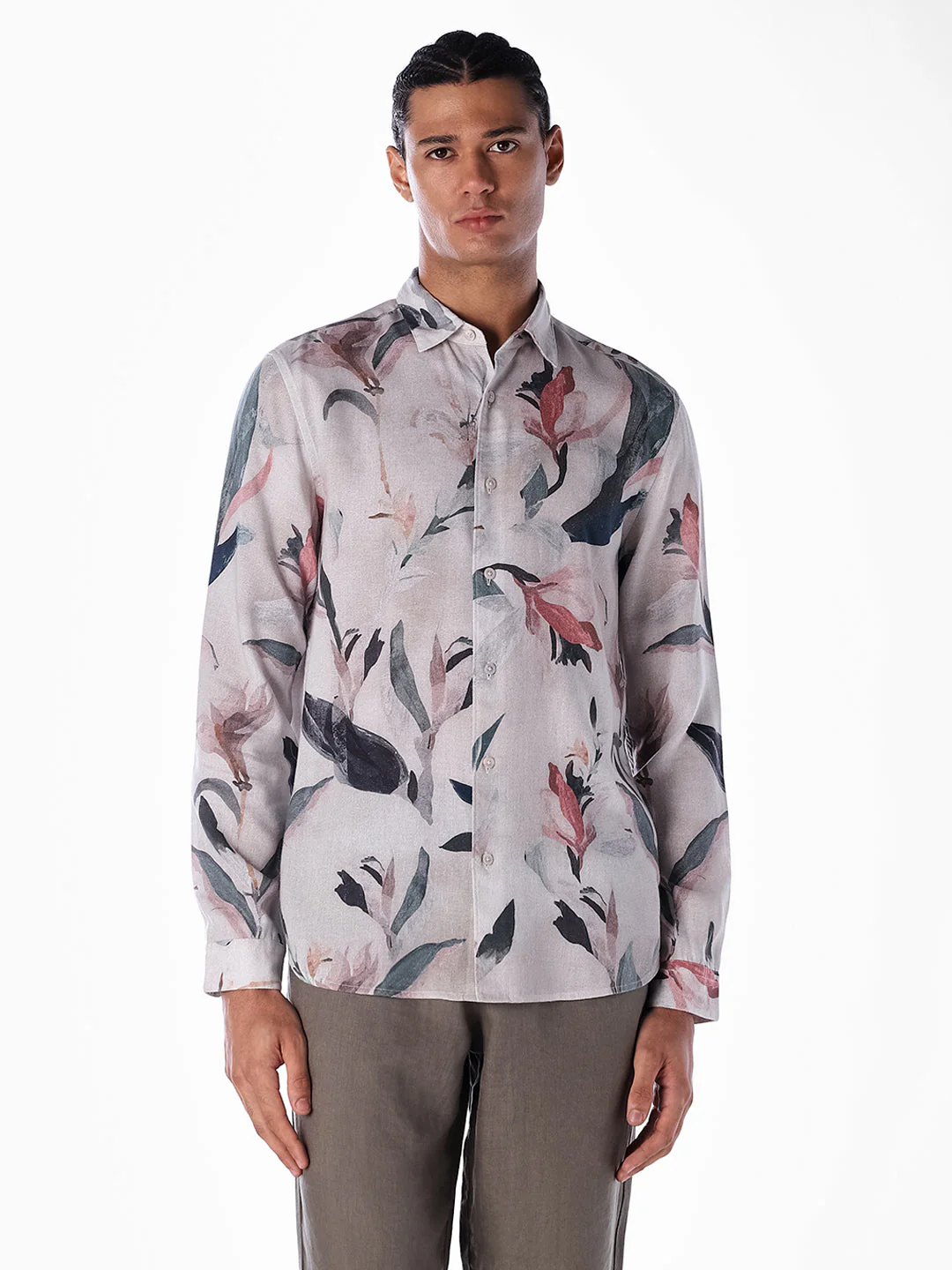 Floral Print Slim Fit Shirt - Image 2