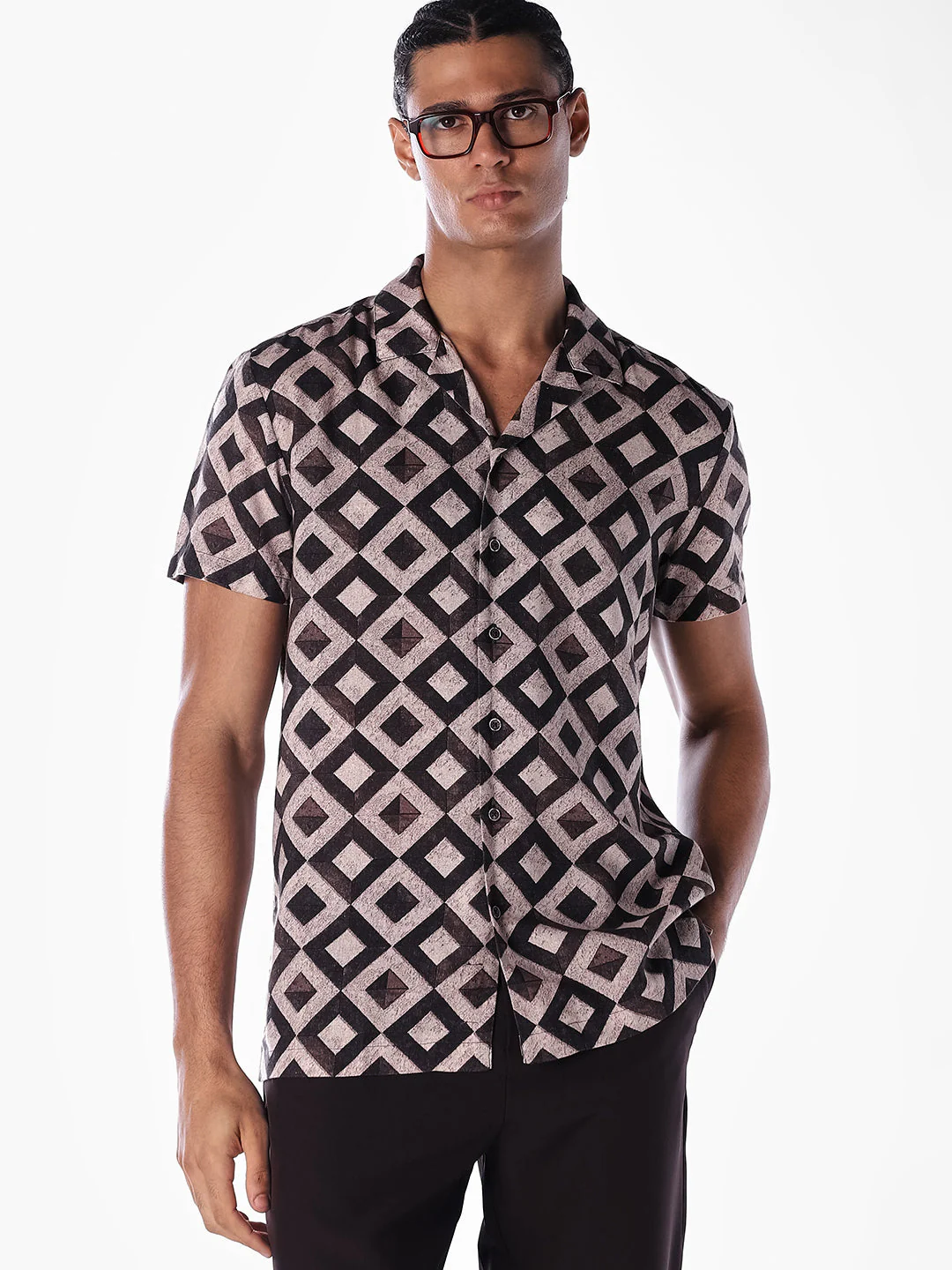 Geometric Print Comfort Fit Shirt