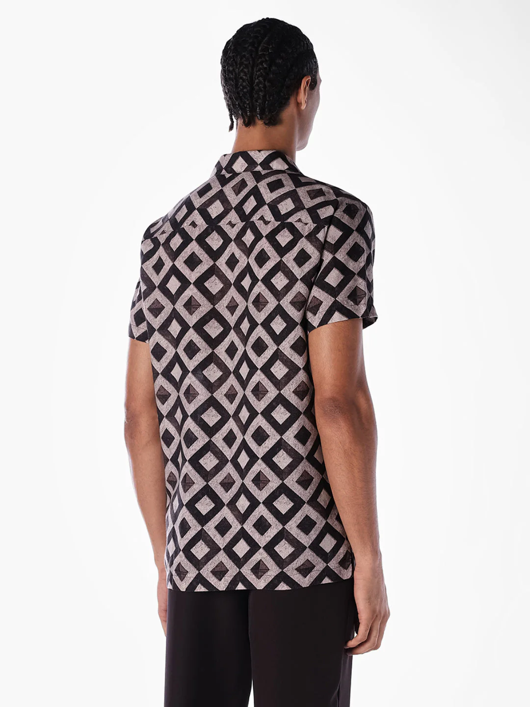 Geometric Print Comfort Fit Shirt - Image 4