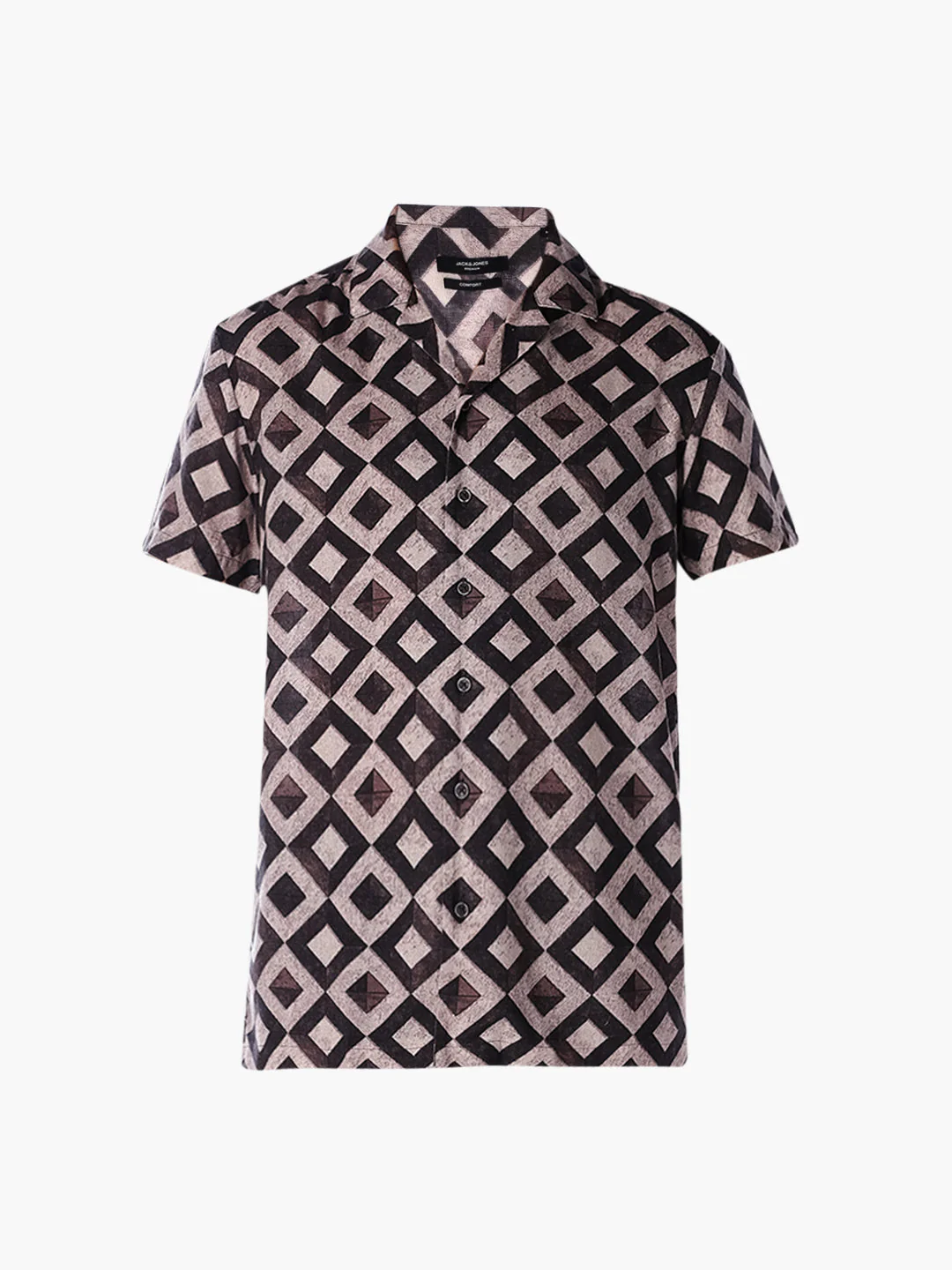Geometric Print Comfort Fit Shirt - Image 7