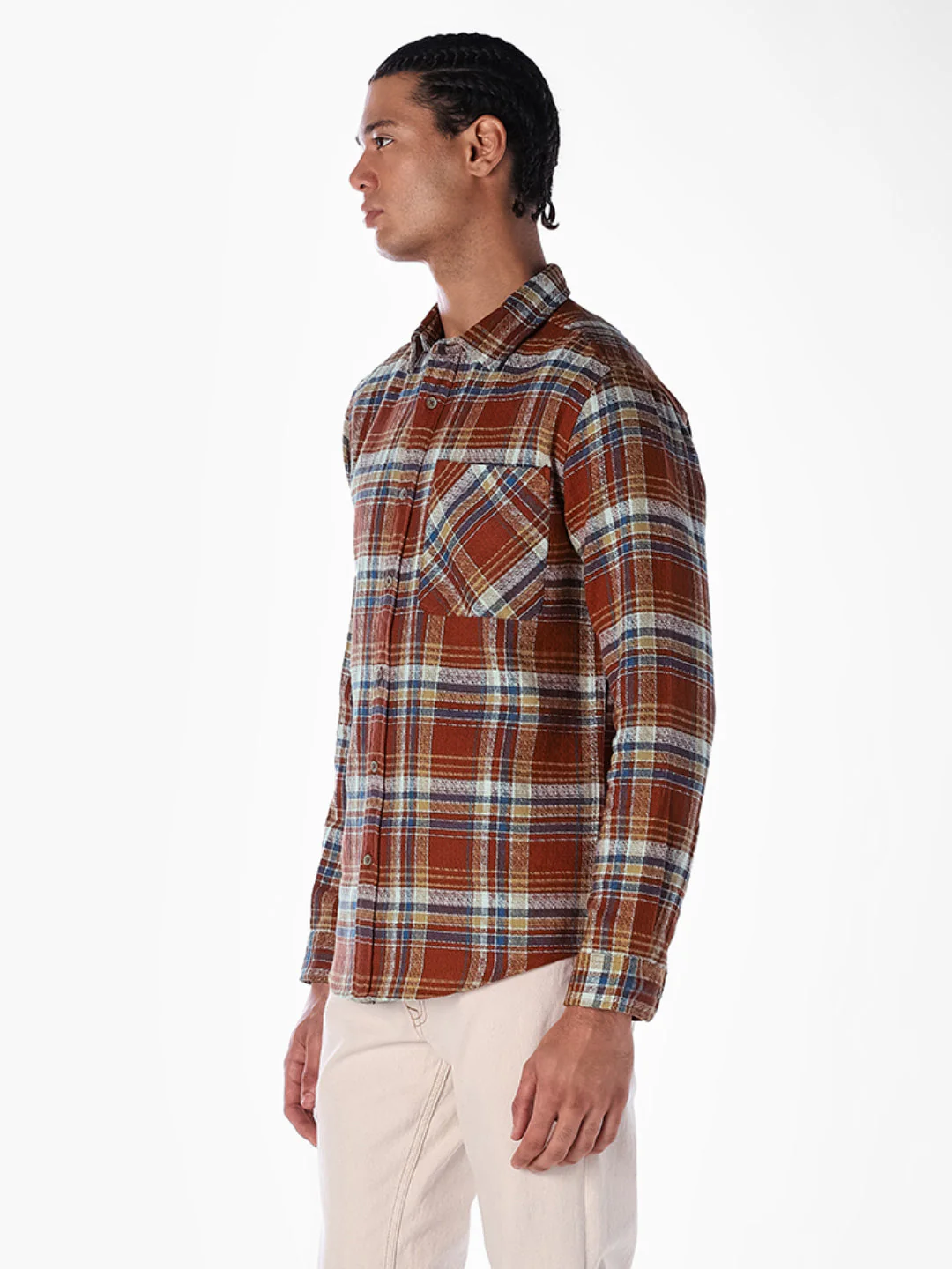 Patch Pocket Check Cotton Shirt - Image 3