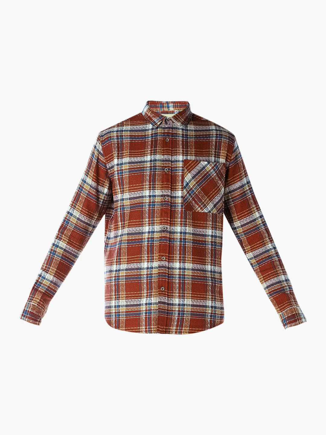 Patch Pocket Check Cotton Shirt - Image 7