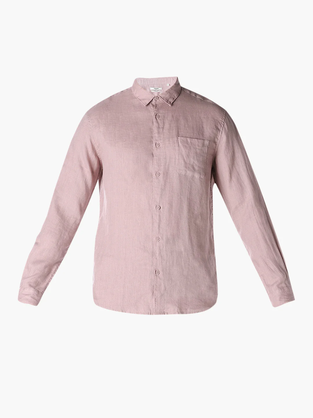 Pink Linen Regular Fit Shirt - Image 7