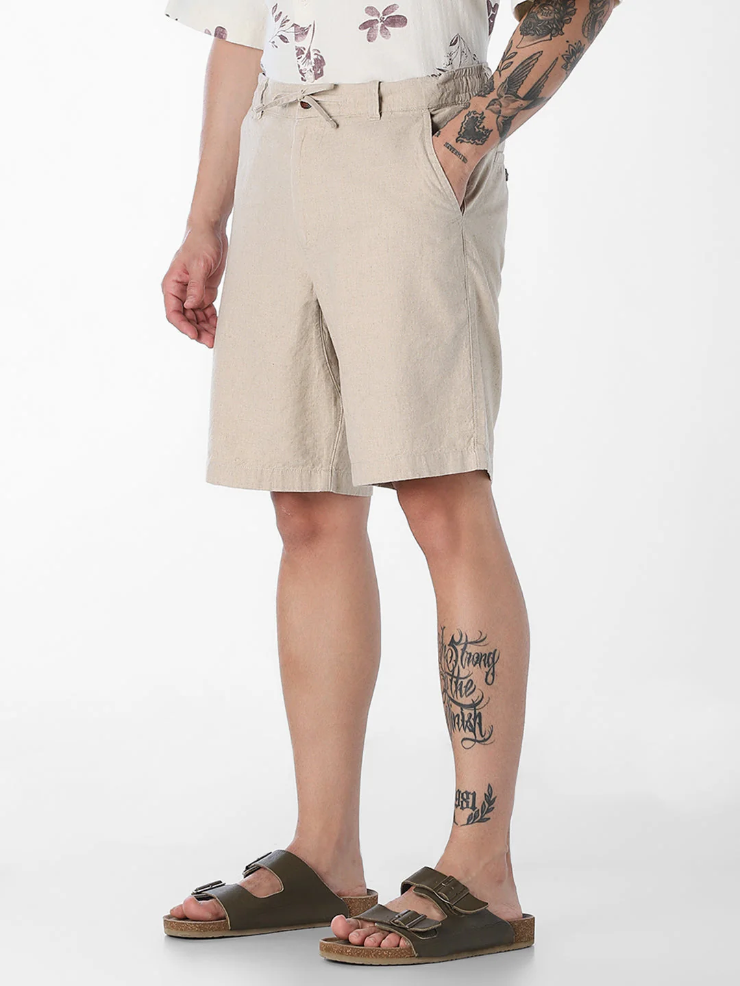 Linen Blend Chino Shorts - Image 2
