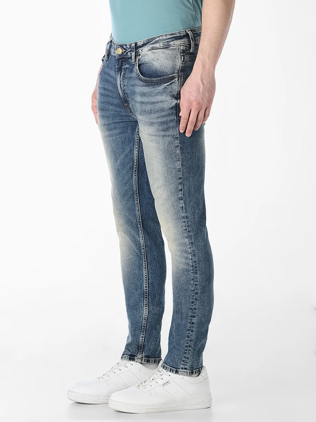 Heavily Washed Ben Skinny Fit Jeans - Image 2