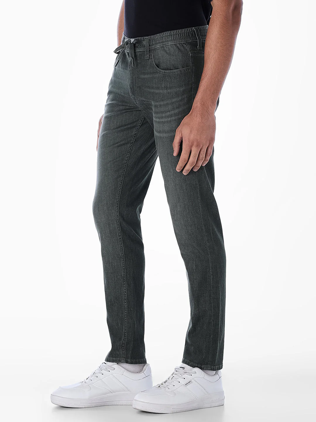 Elasticated Waist Slim Fit Jeans - Image 2