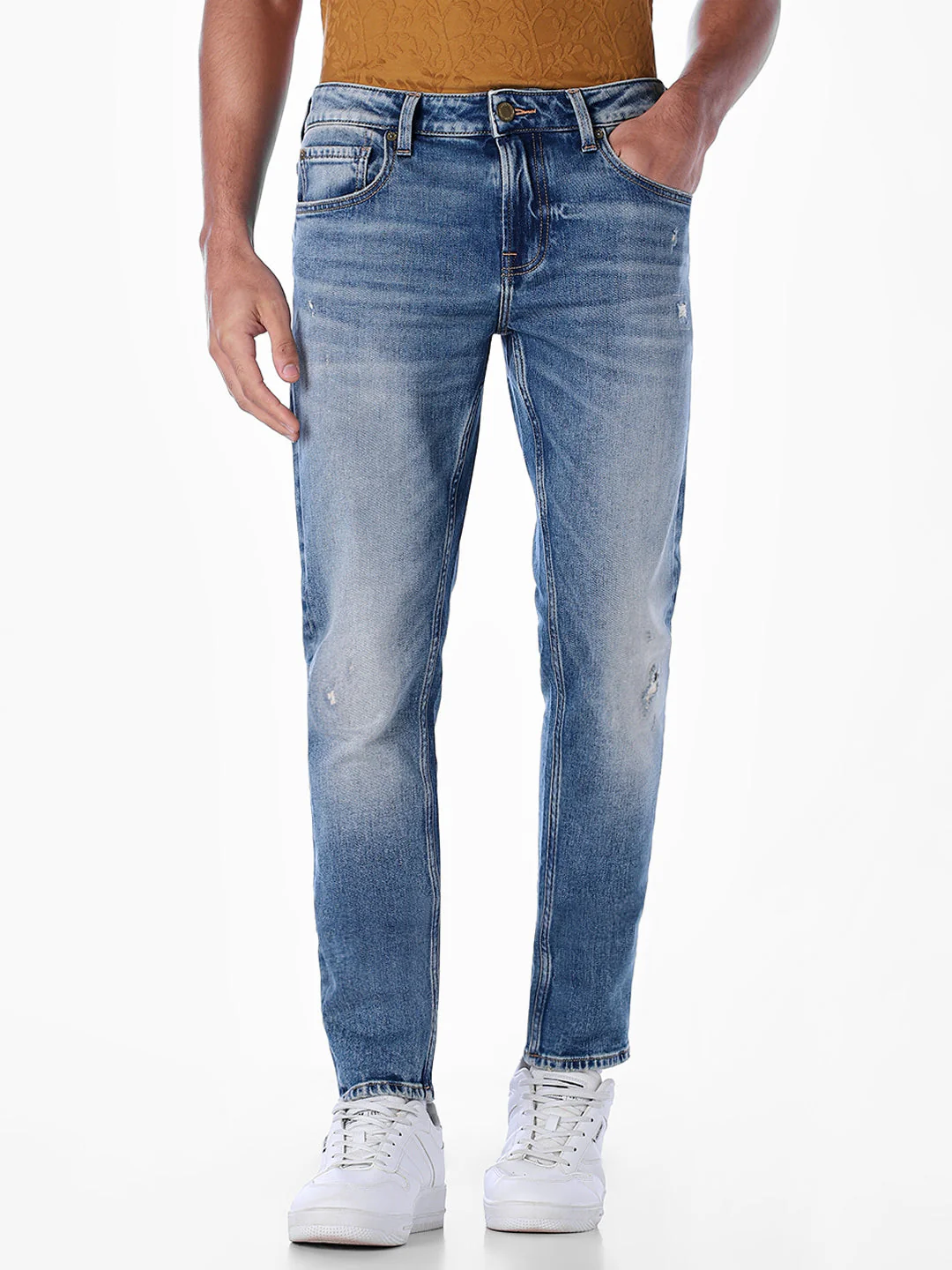 Mildly Distressed Glenn Slim Fit Jeans
