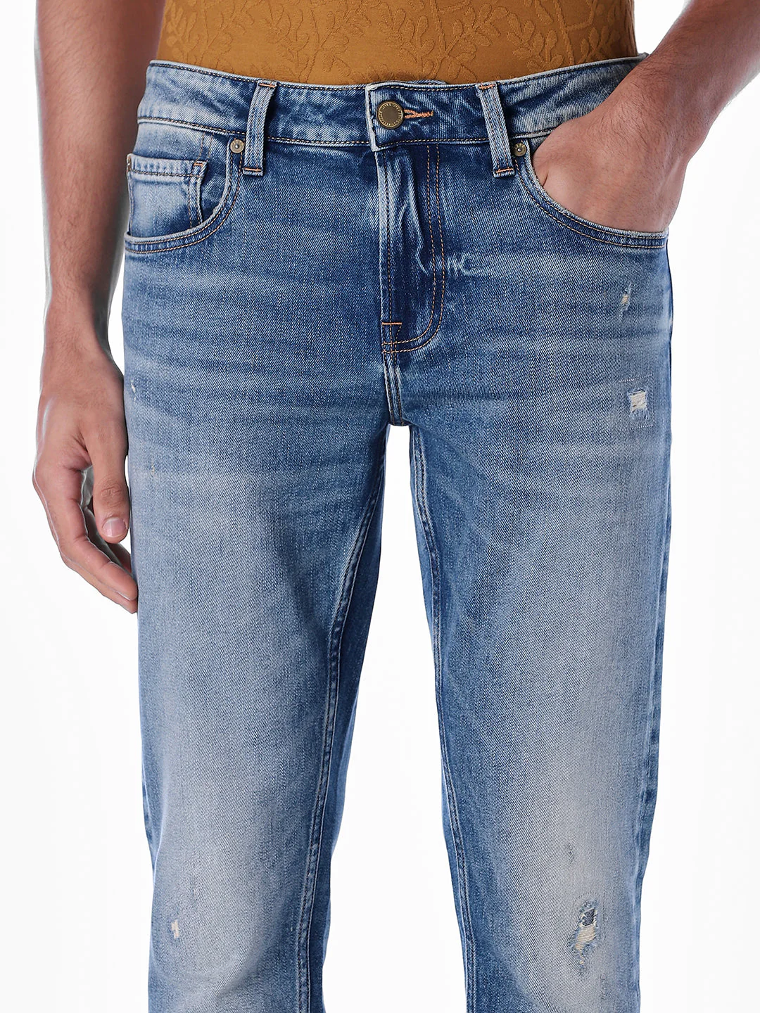 Mildly Distressed Glenn Slim Fit Jeans - Image 4