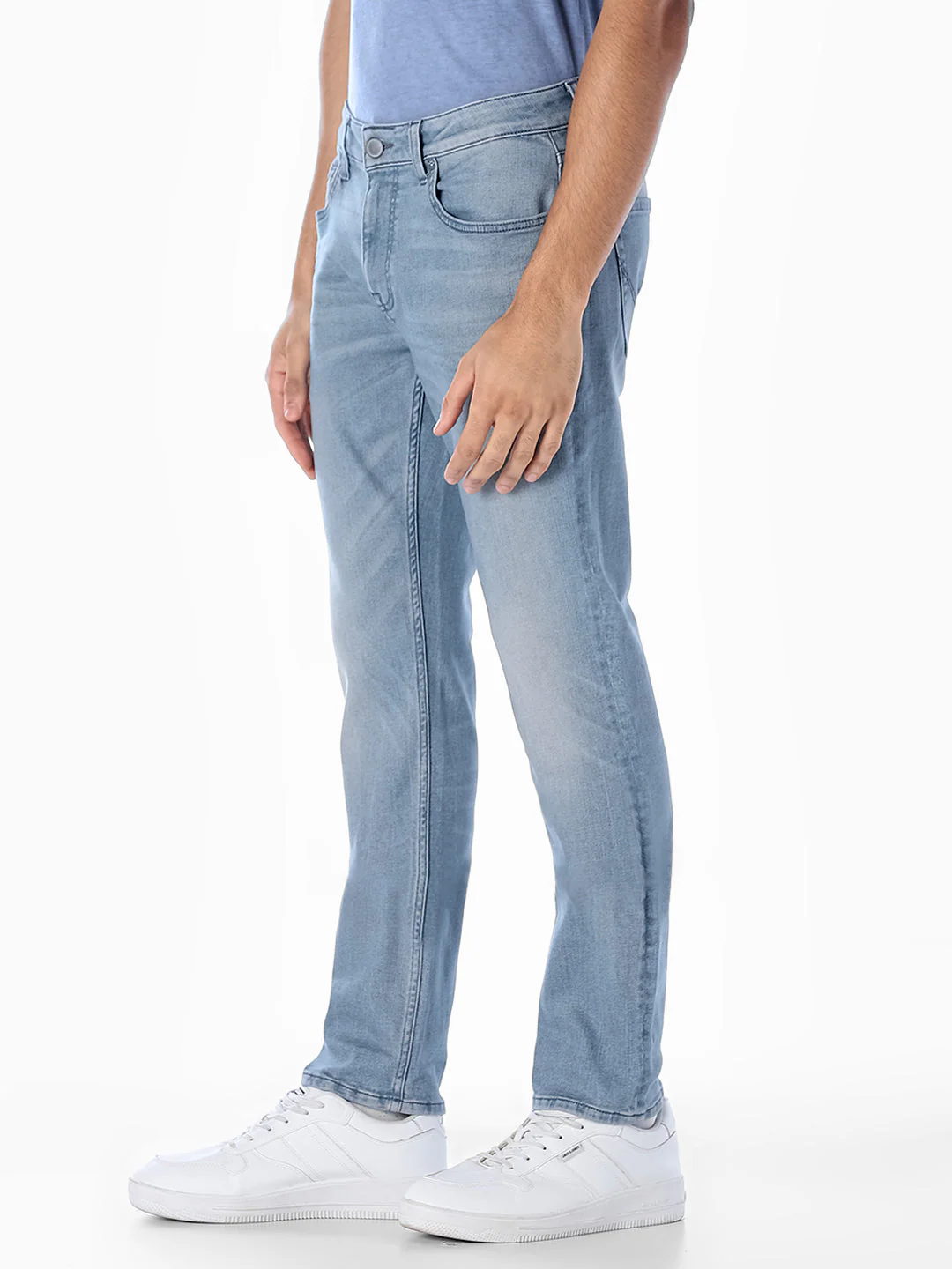 Light Blue Cropped Tim Anti Fit Jeans - Image 2
