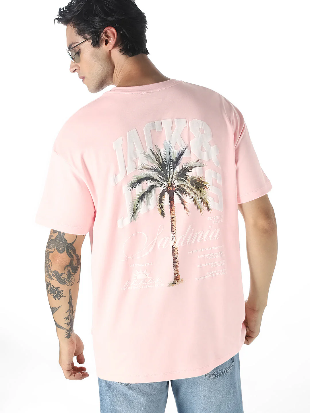 Pink Printed Boxy Fit T-shirt