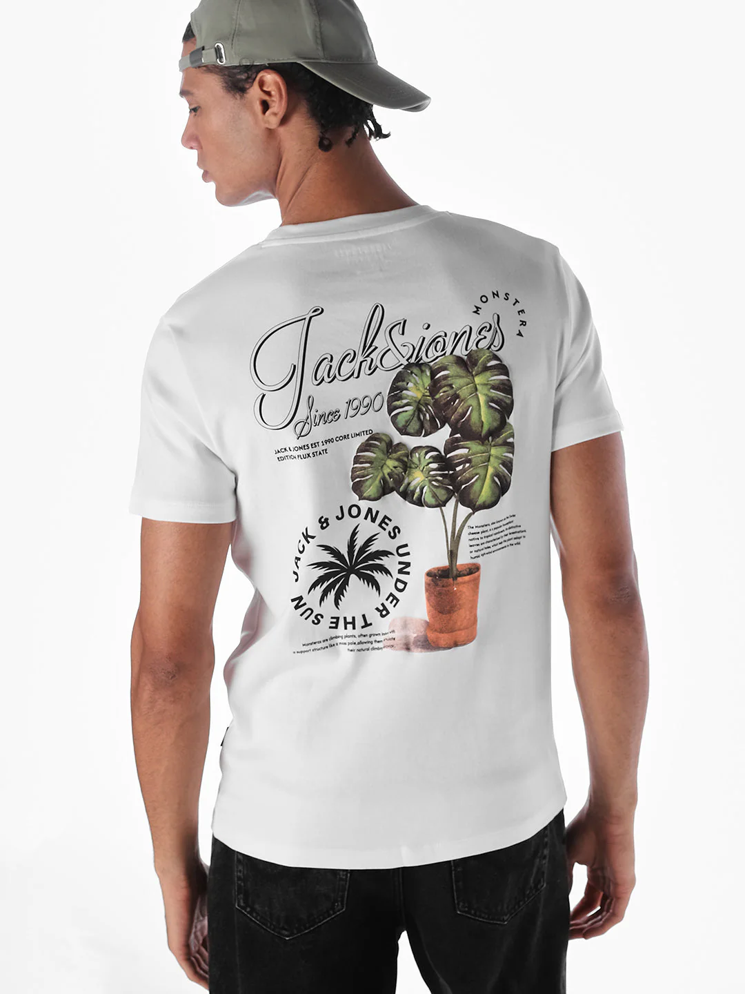 White Printed Cotton T-shirt