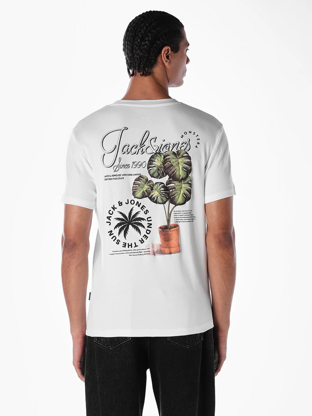 White Printed Cotton T-shirt - Image 4