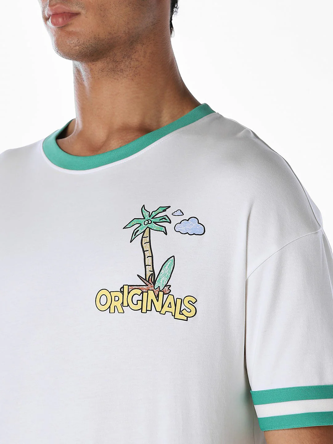 Contrast Tipping Oversized T-shirt - Image 5