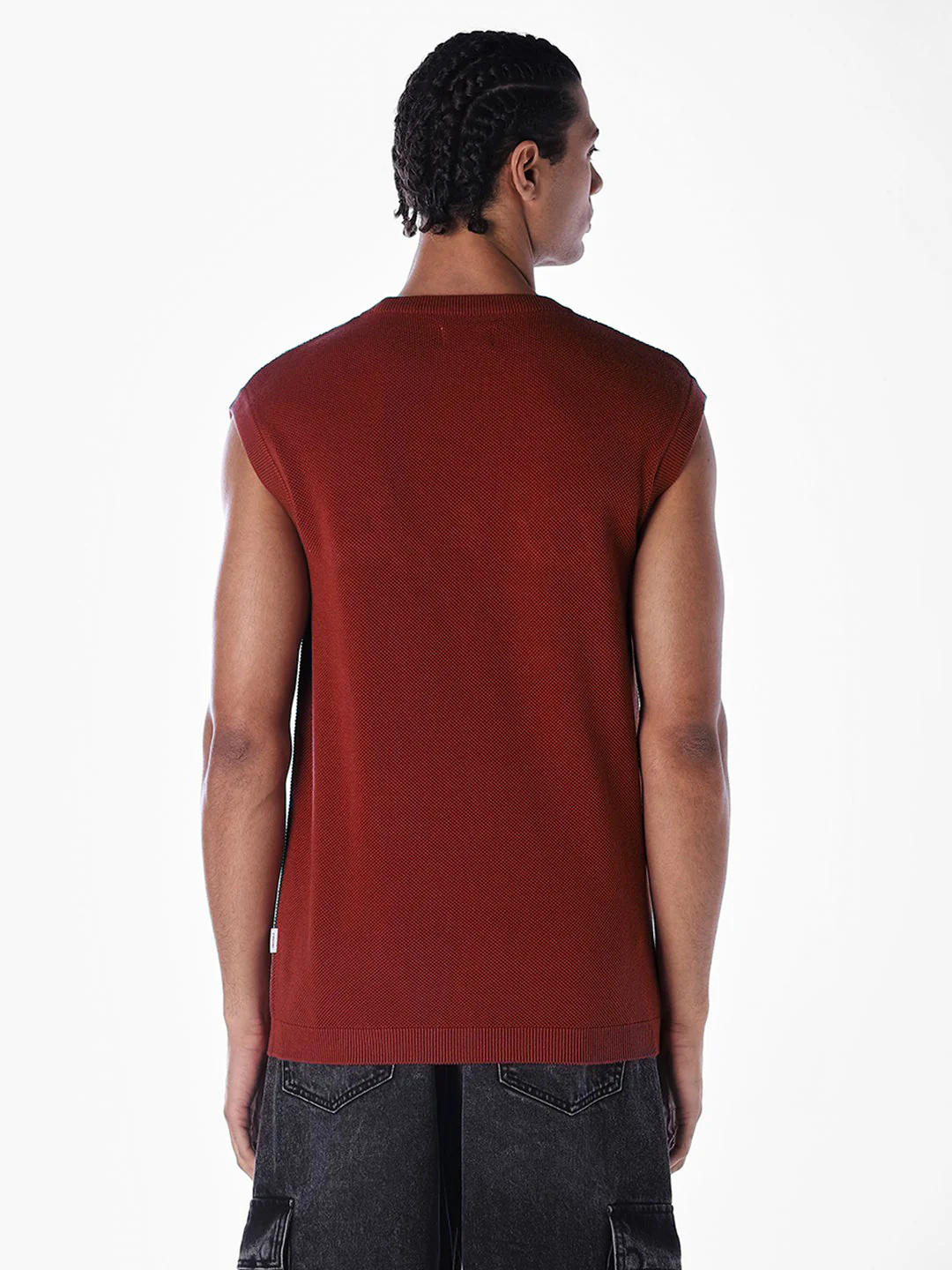 Applique Patchwork Sleeveless T-shirt - Image 4