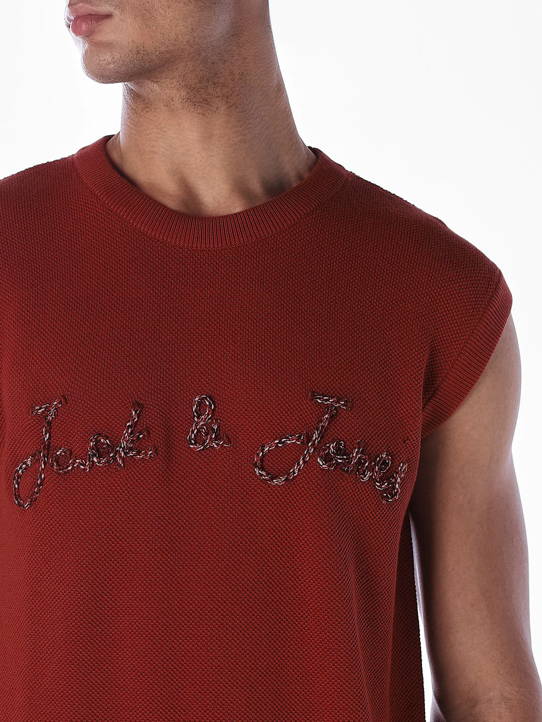 Applique Patchwork Sleeveless T-shirt - Image 5