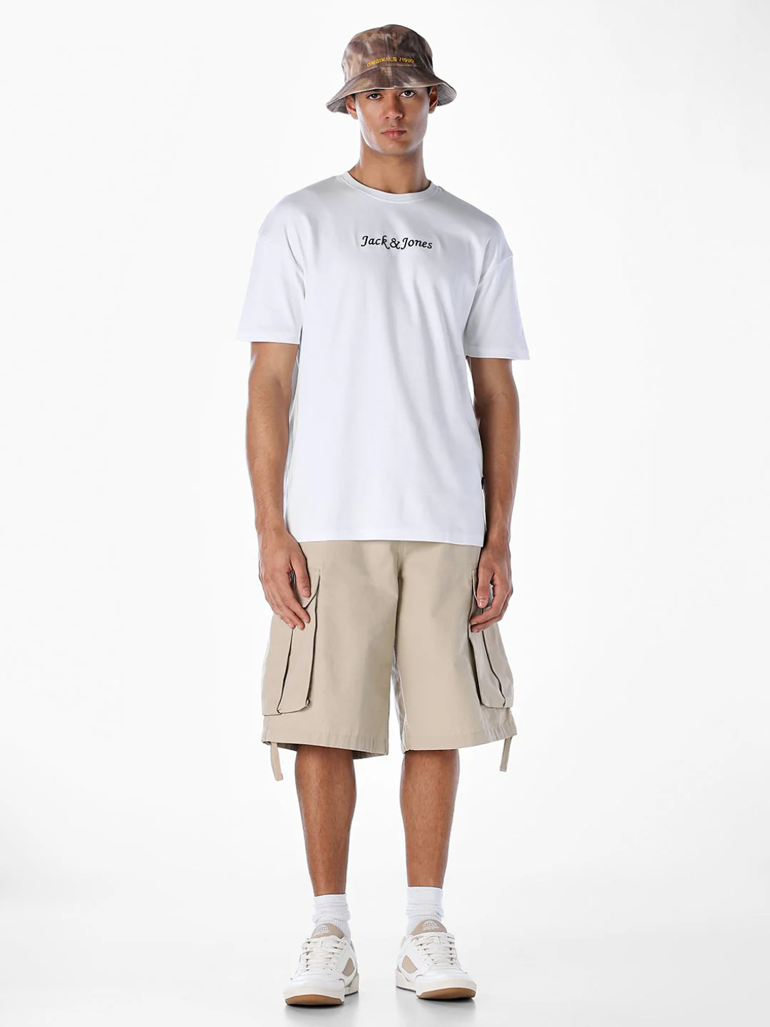 White Printed Boxy Fit T-shirt - Image 6