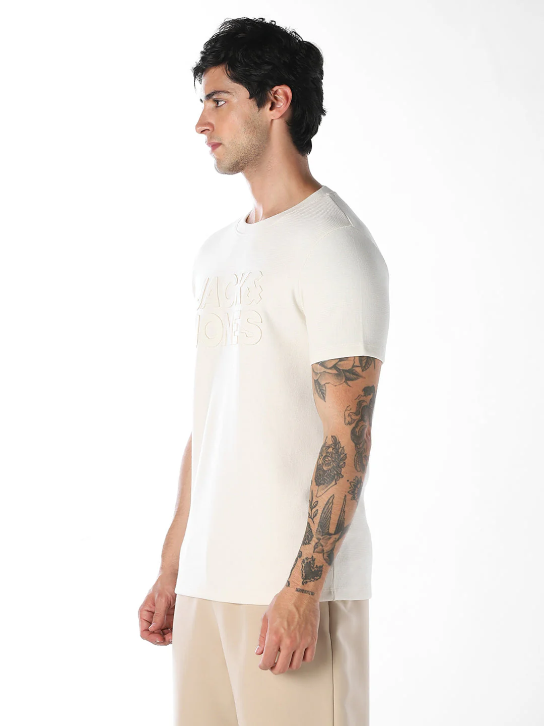 Applique Patchwork Logo Cotton T-shirt - Image 3