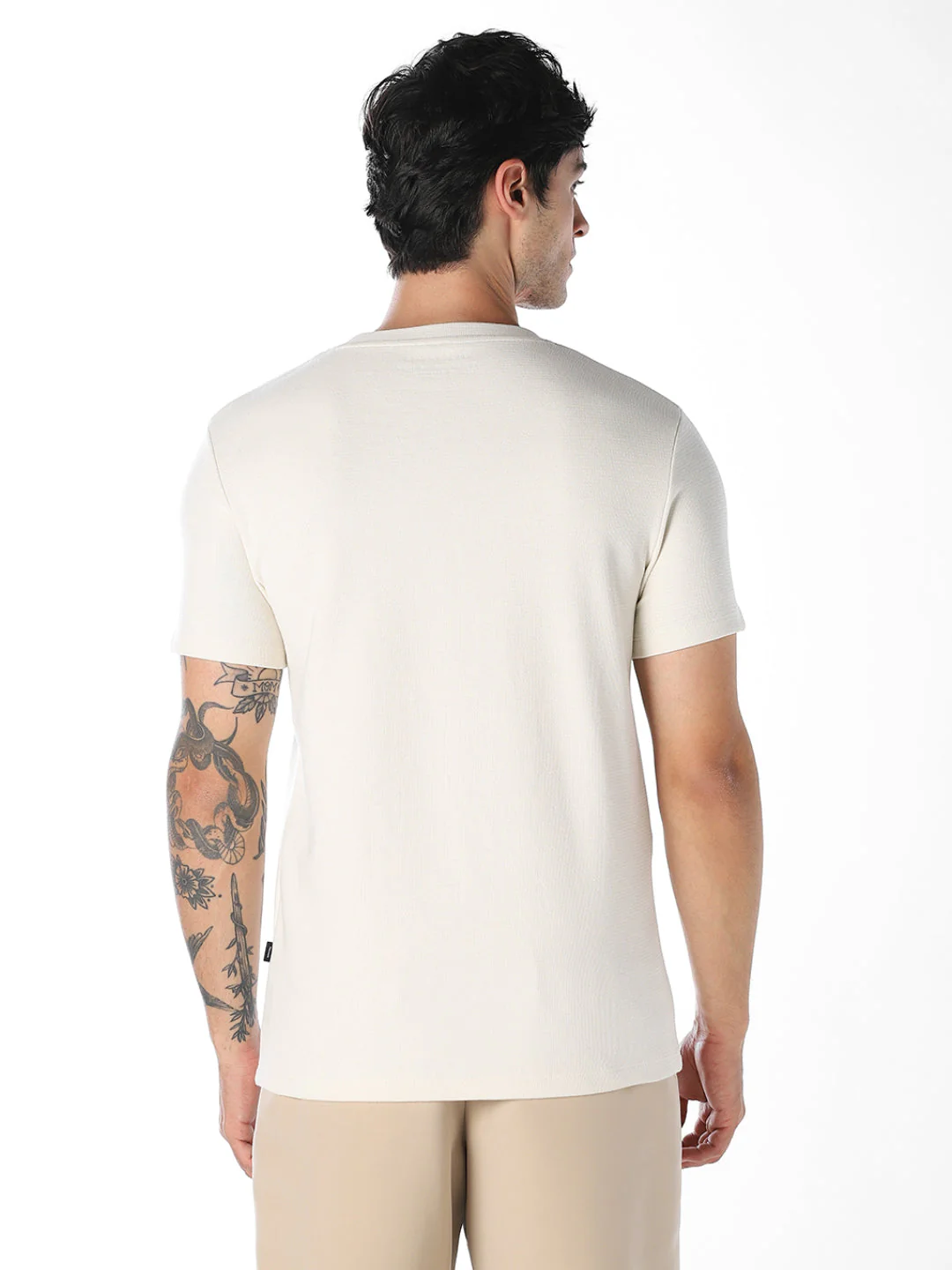 Applique Patchwork Logo Cotton T-shirt - Image 4