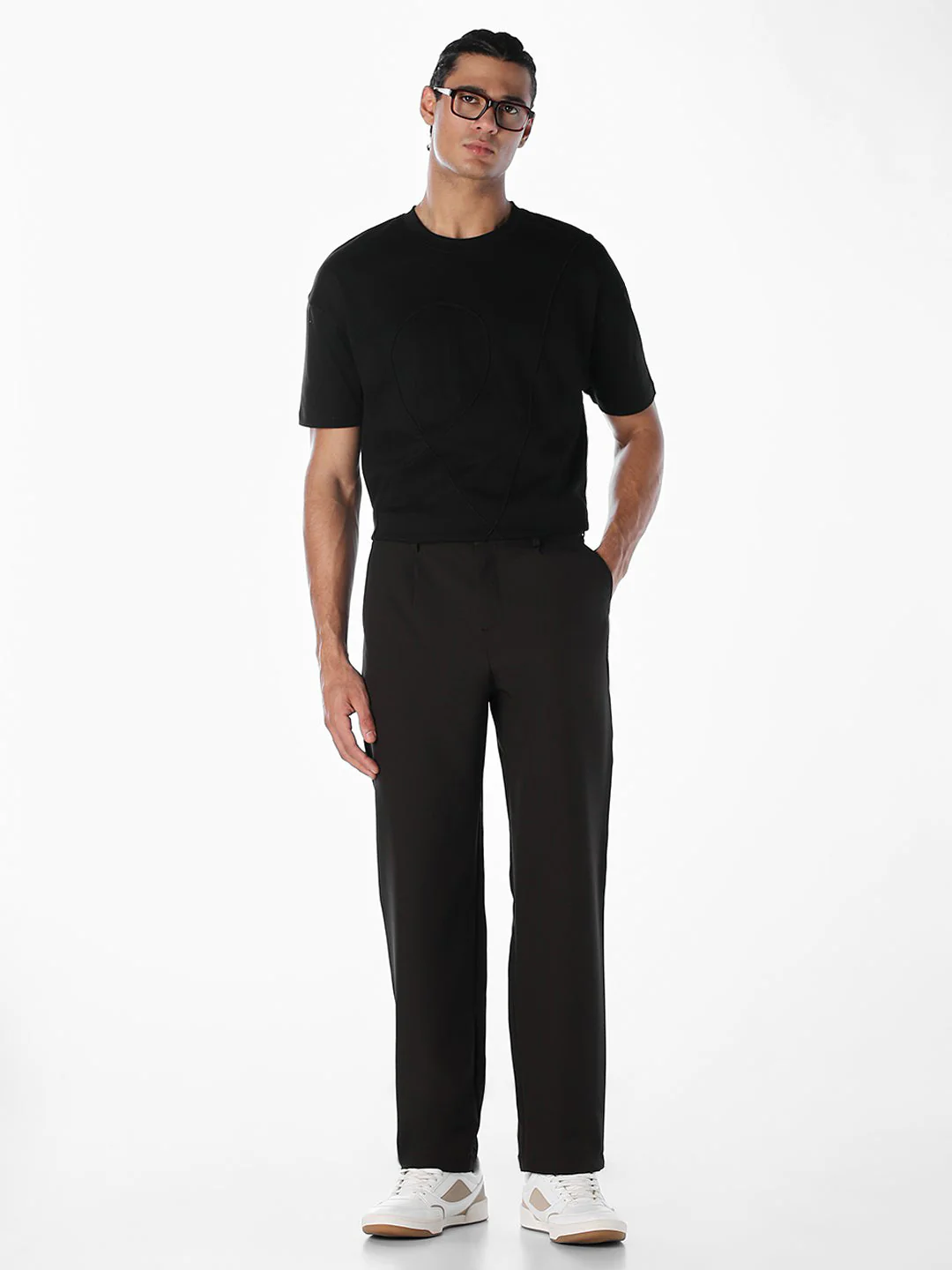 Textured Stitch Detail Oversized T-shirt - Image 6