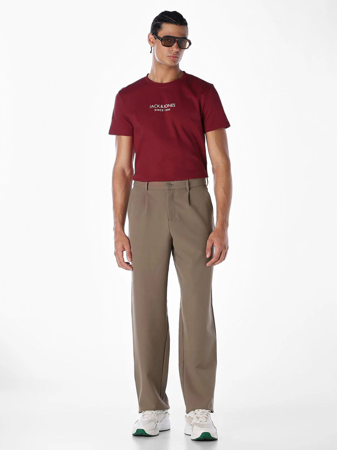 Dark Red Logo Print T-shirt - Image 6