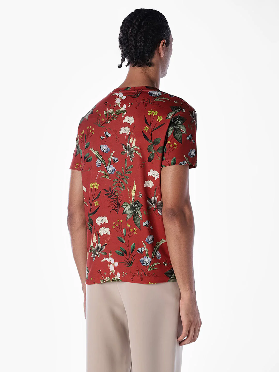 Floral Print Cotton T-shirt - Image 4
