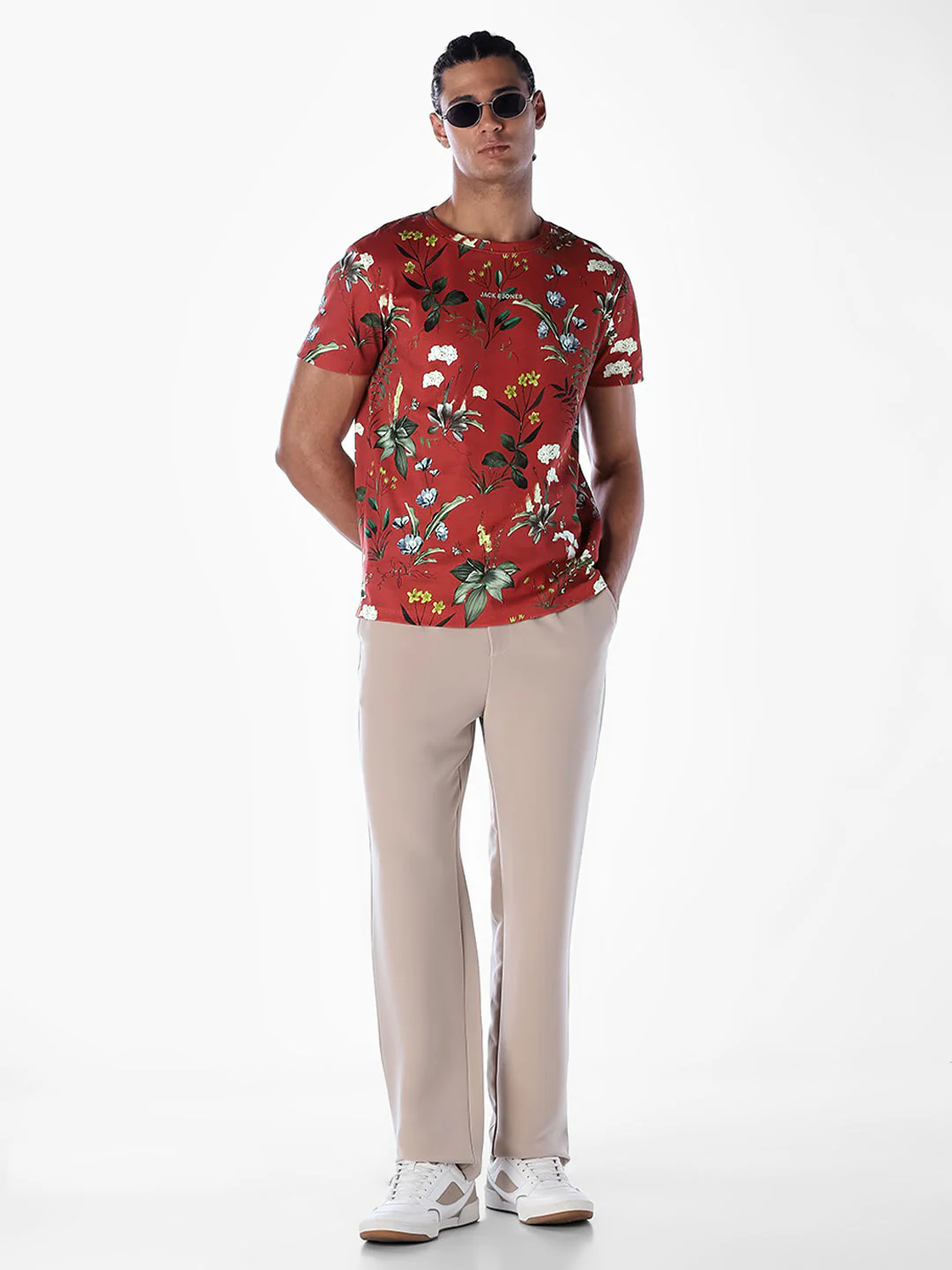 Floral Print Cotton T-shirt - Image 6