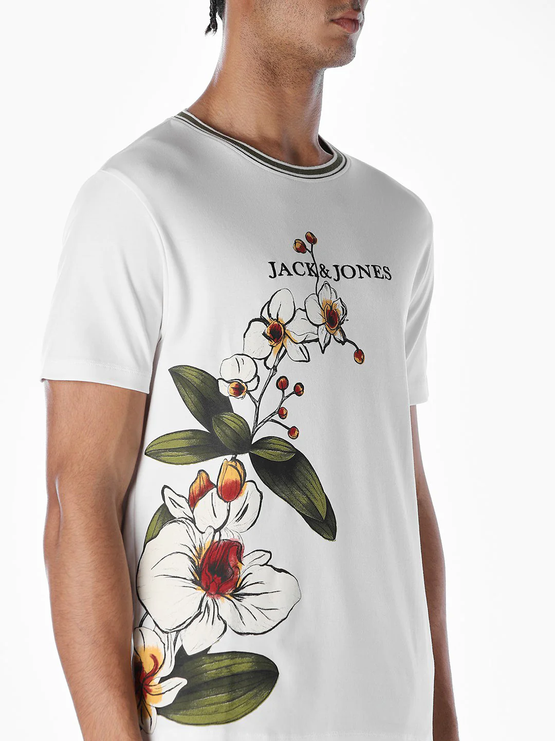 Embroidered Print Cotton T-shirt - Image 5