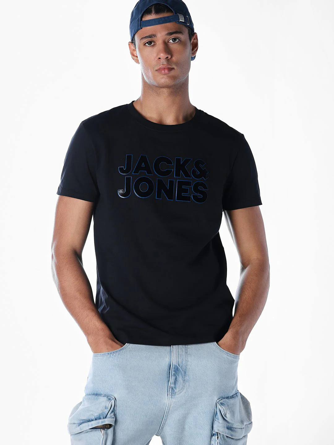 Logo Print Crew Neck T-shirt - Black