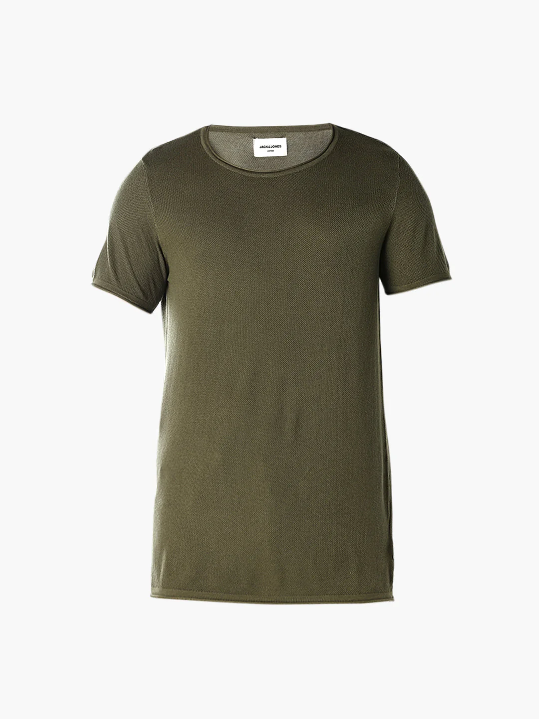 Dark Green Knitted Crew Neck T-shirt - Image 7