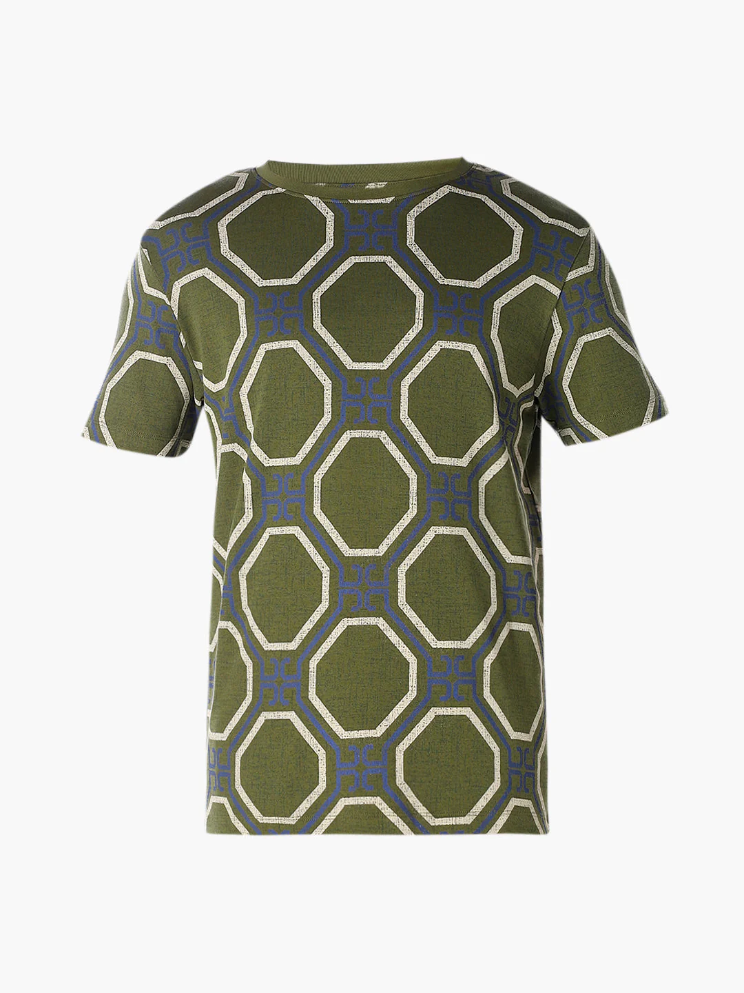Geometric Print Jacquard T-shirt - Image 7