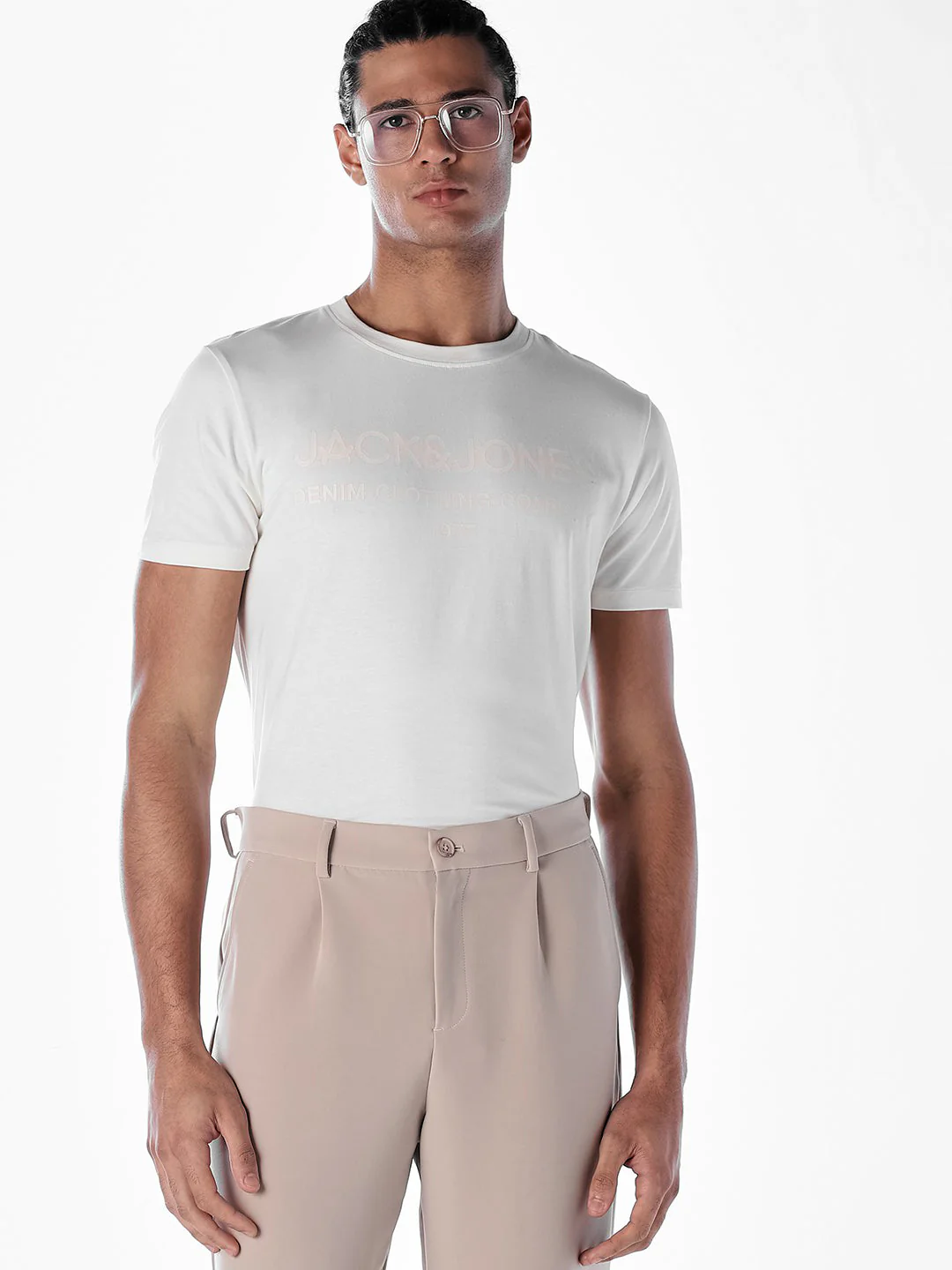 Logo Print Crew Neck T-shirt - White