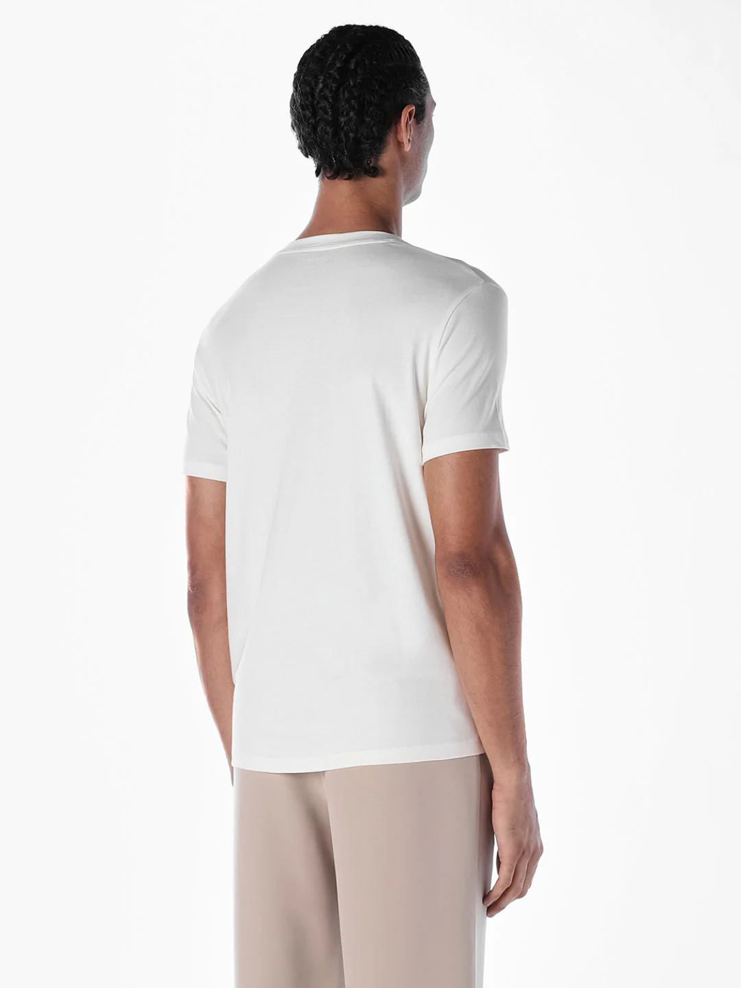 Logo Print Crew Neck T-shirt - White - Image 4