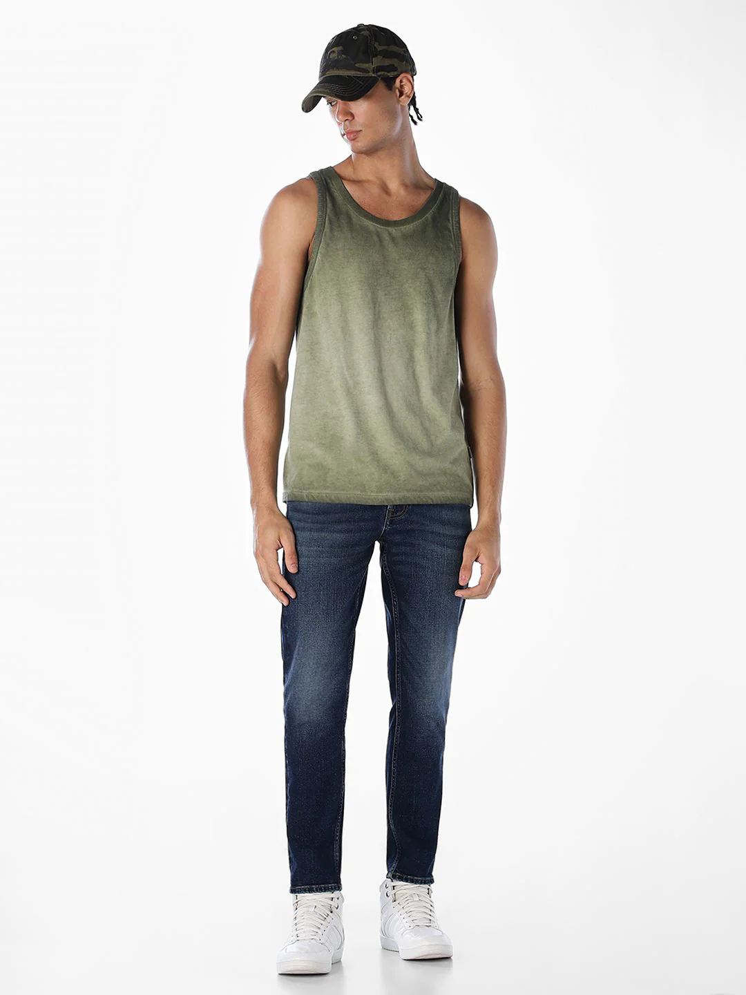 Brak Cropped Slim Fit Jeans - Dark Blue - Image 6