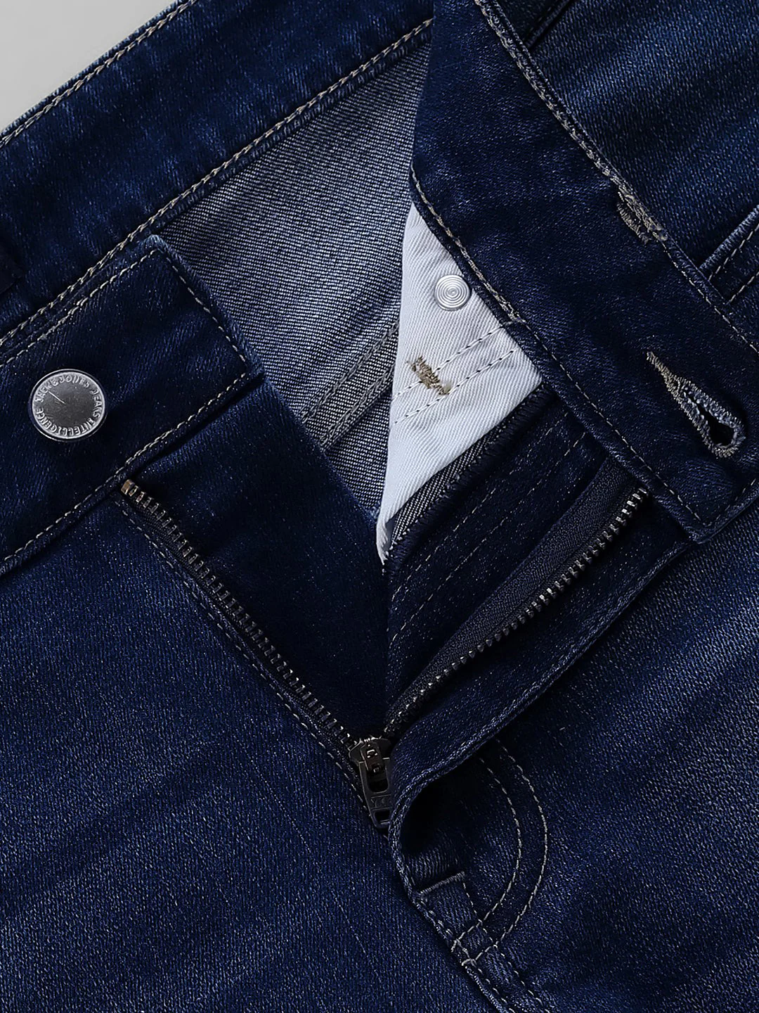 Washed Brak Slim Fit Jeans - Medium Blue - Image 5