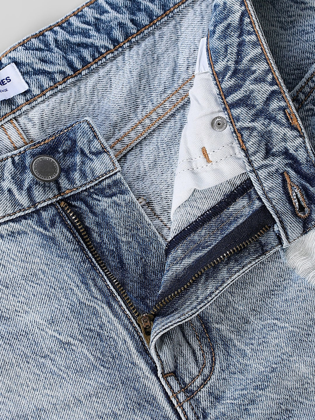 Blue Heavily Distressed Denim Shorts - Image 5