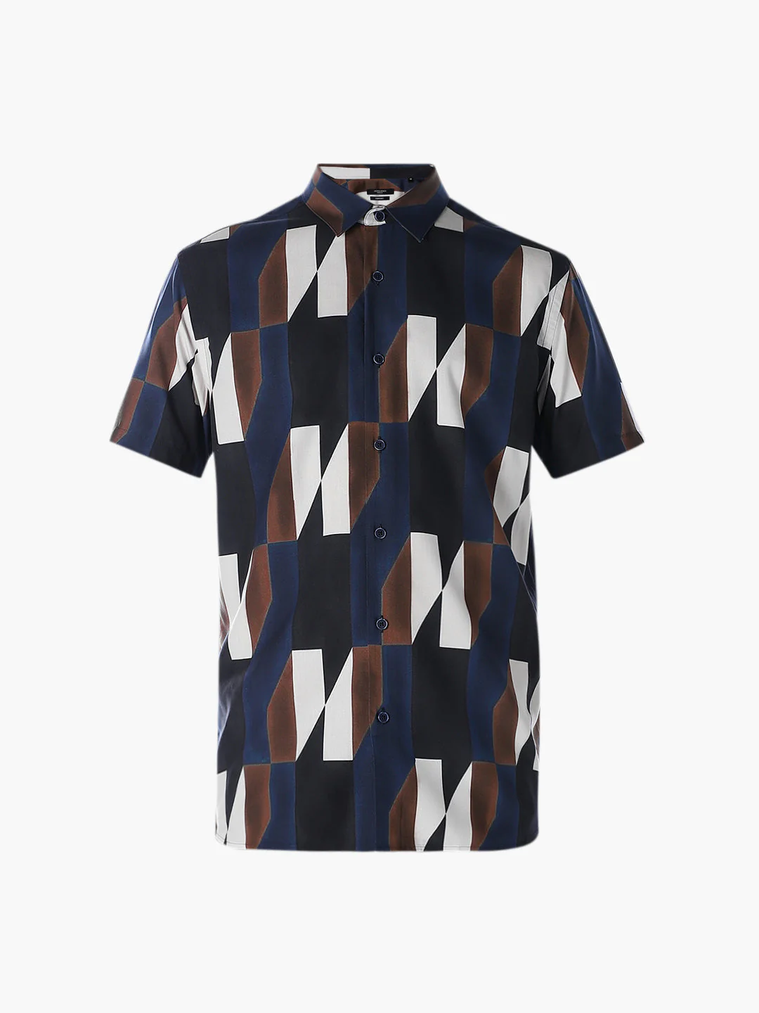 Blue Printed Viscose Shirt - Image 7