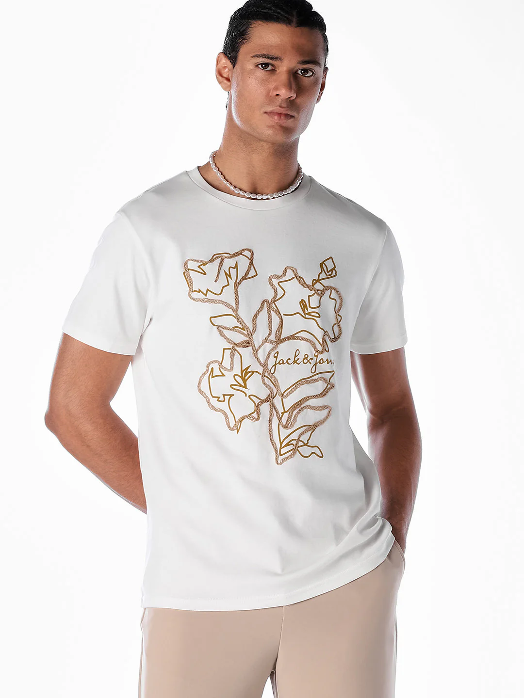 Floral Print Cotton T-shirt