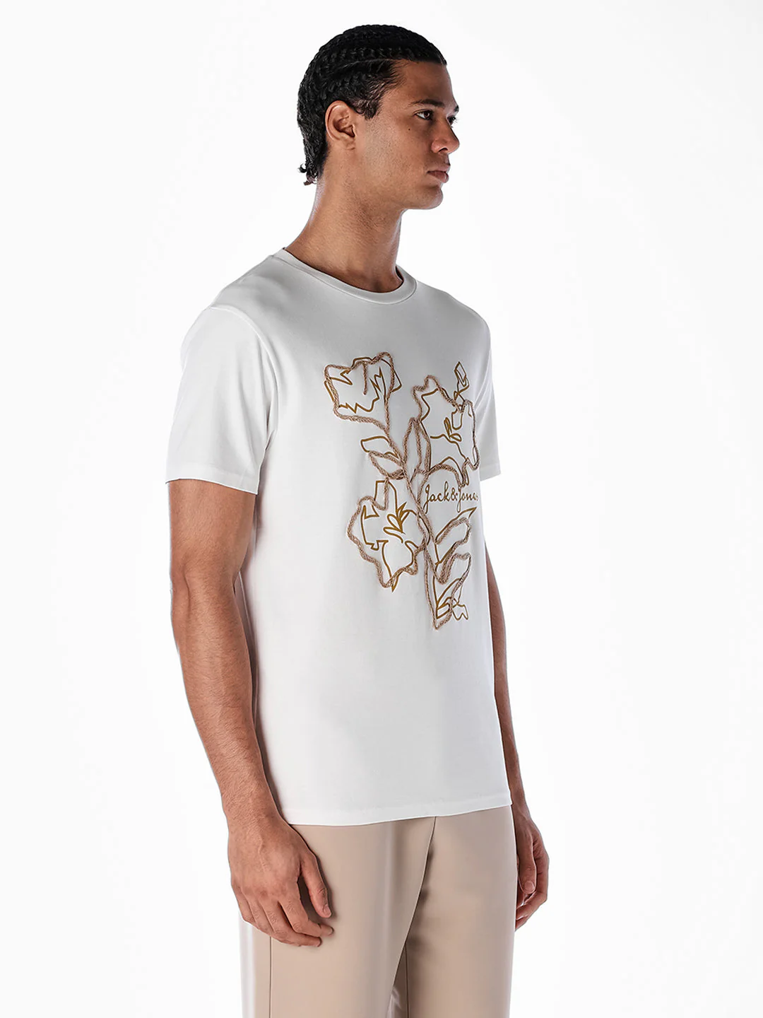 Floral Print Cotton T-shirt - Image 3