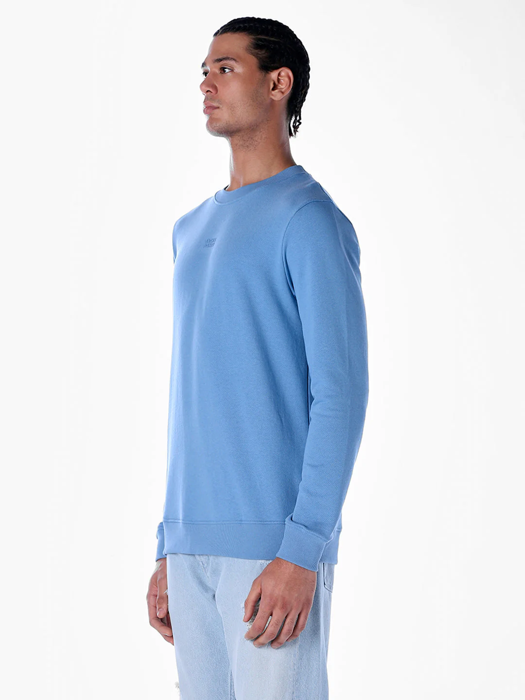 Blue Crew Neck Sweatshirt - Image 3