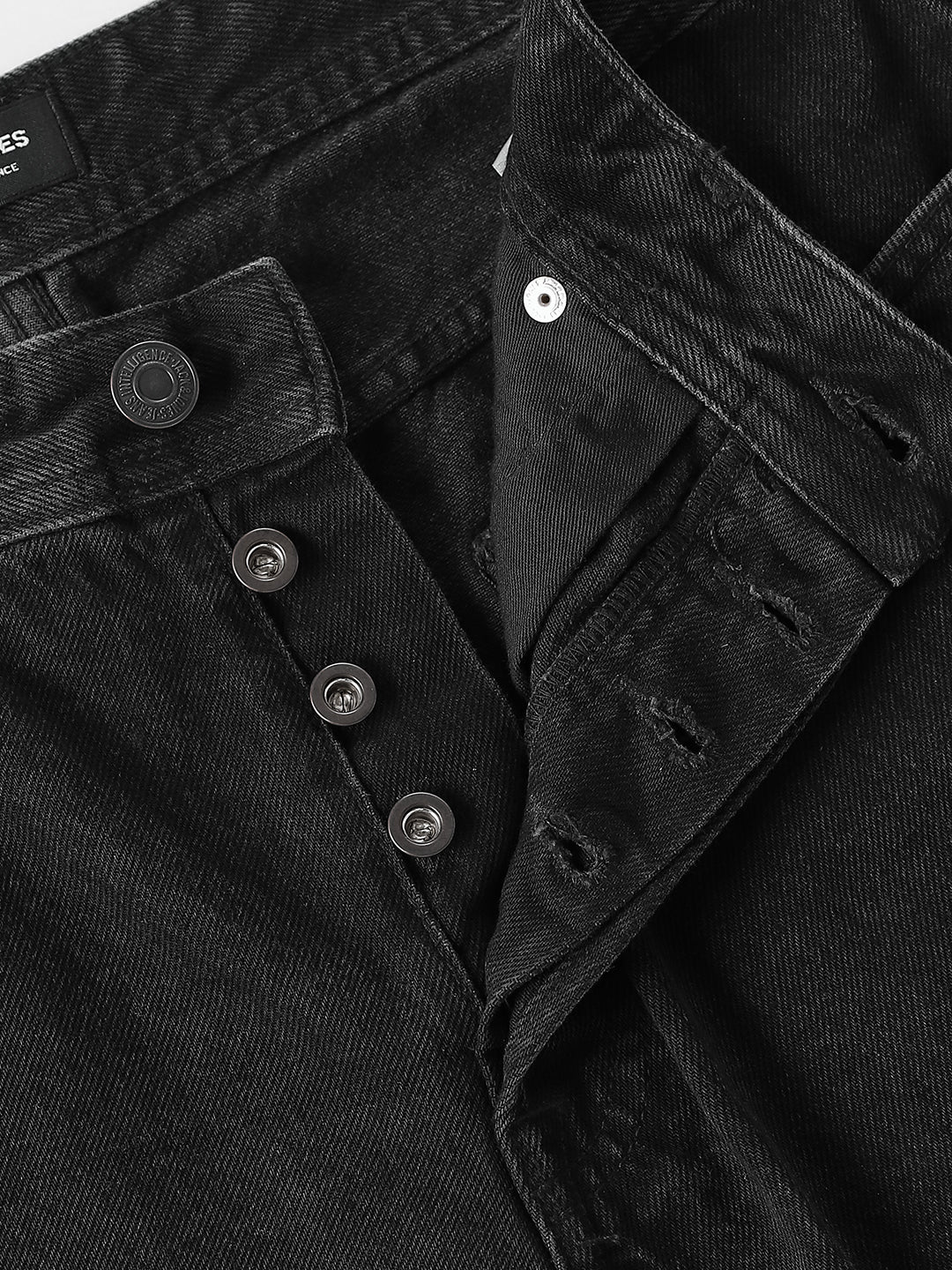 Men's Black Denim Loose Fit Jeans - Image 5