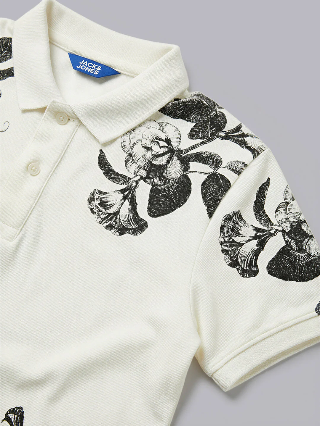 Boys Floral Print Cotton Polo - Image 4