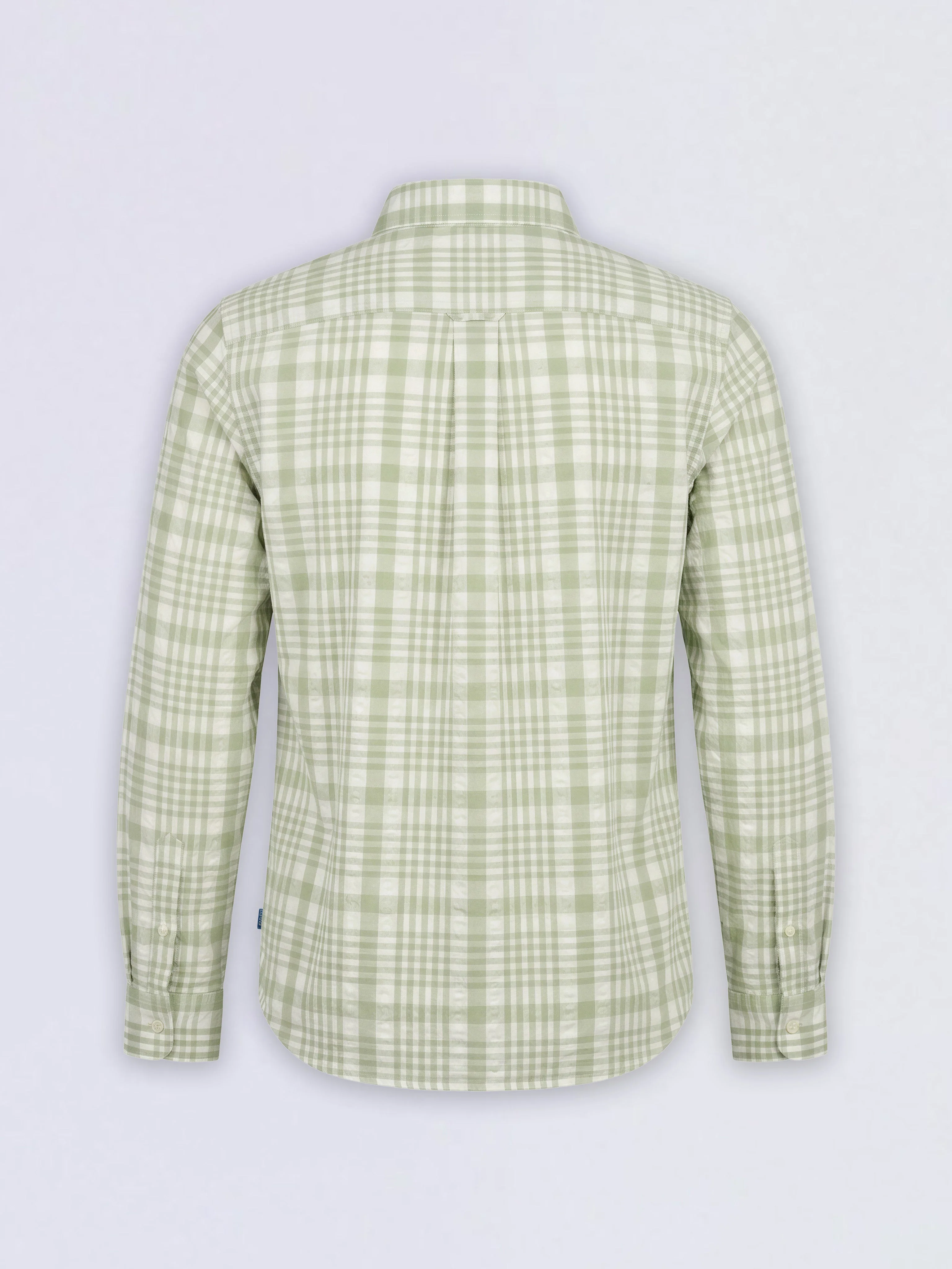 Boys Green Check Print Shirt - Image 3