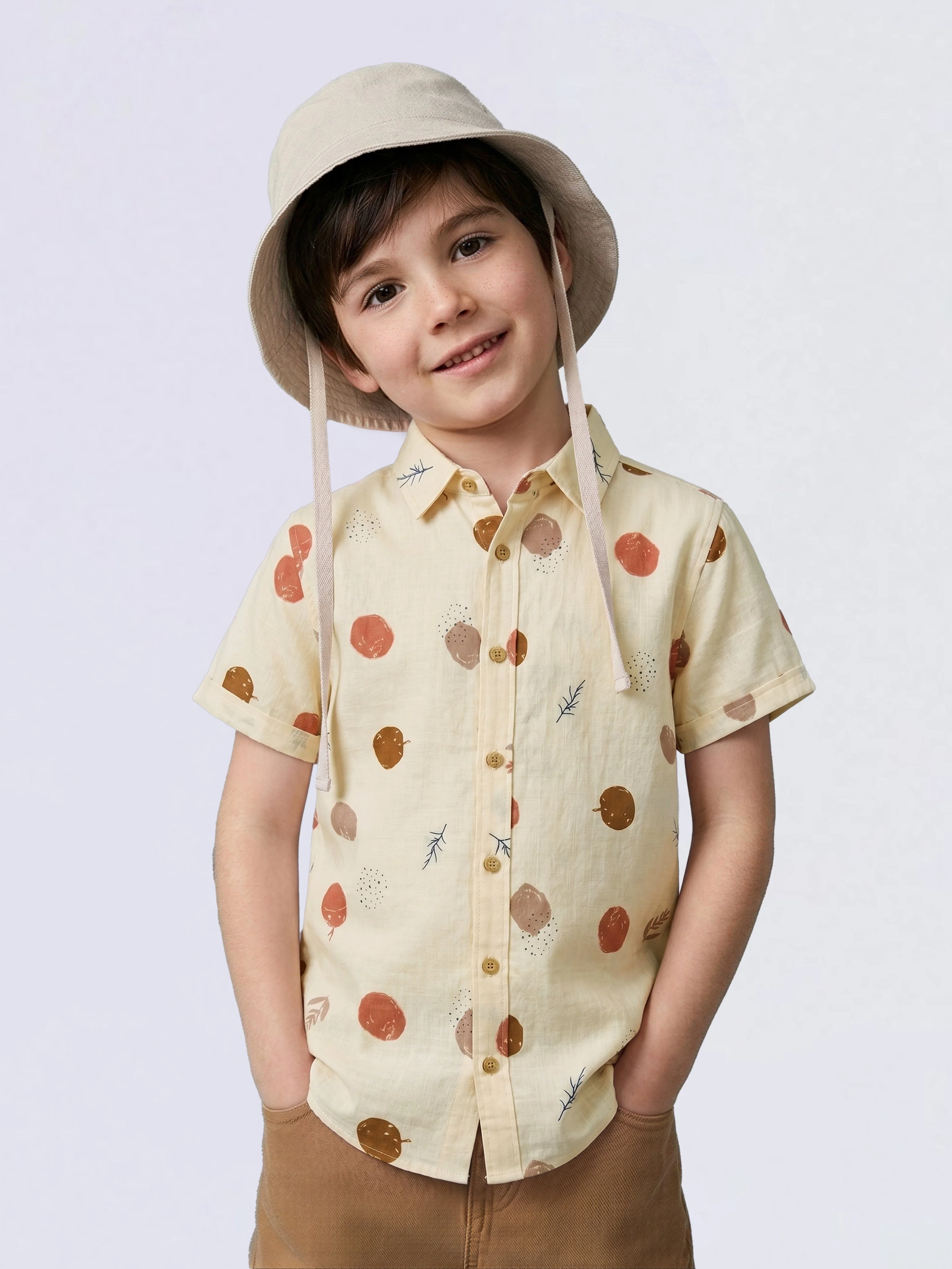 Boys Printed Short Sleeves Shirt