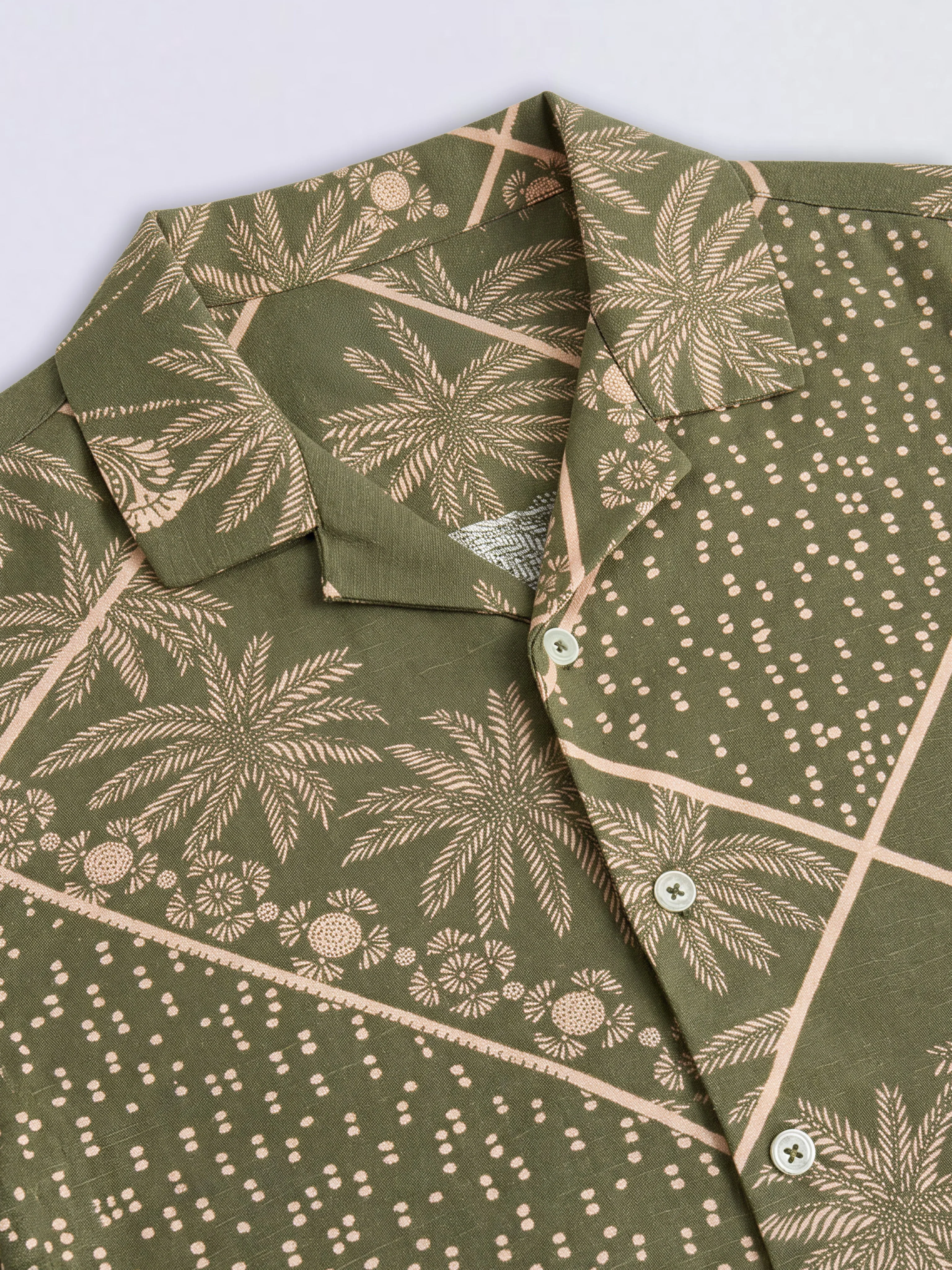 Boys Green Tropical Print Shirt - Image 4