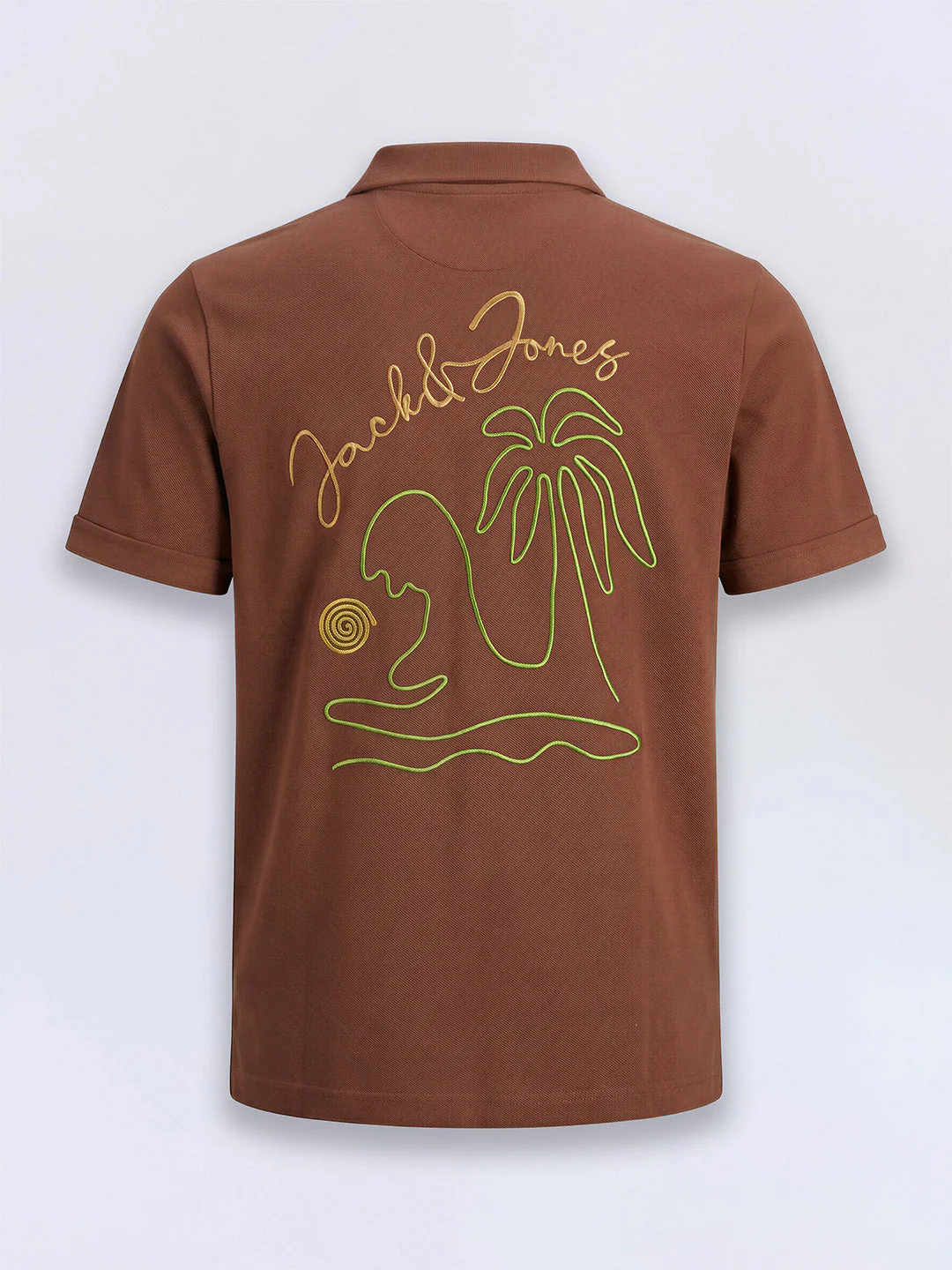 Boys Brown Cotton Printed Shirt - Image 3